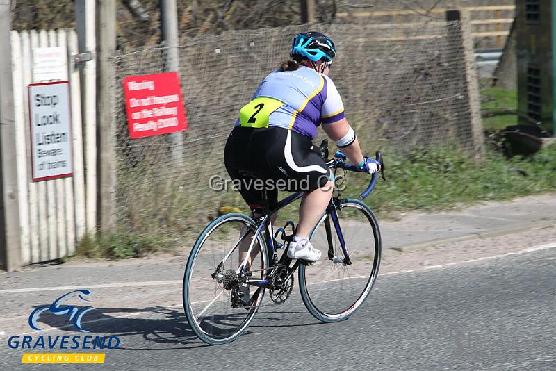 20190324-0721.jpg - San Fairy Ann Rider Steph Hopcraft at GCC Sunday 10 Time Trial 24-March-2019.  Course Q10/24 Isle of Grain, Kent.