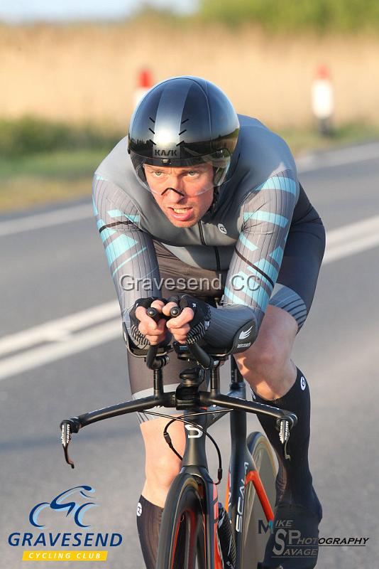 20190430-0076.jpg - Wildcats CC Rider Nick Elson at GCC Evening 10 Time Trial 30-April-2019.  Course Q10/24 Isle of Grain, Kent.