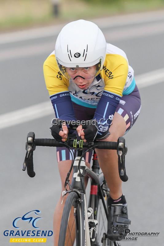 20190507-0117.jpg - GCC Rider Kate Savage at GCC Evening 10 Time Trial 07-May-2019.  Course Q10/24 Isle of Grain, Kent.