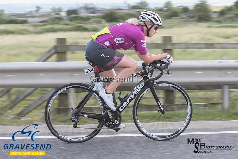 20190702-0007.jpg - Medway Tri Rider Belinda Harrison at GCC Evening 10 Time Trial 02-July-2019.  Course Q10/24 Isle of Grain, Kent.