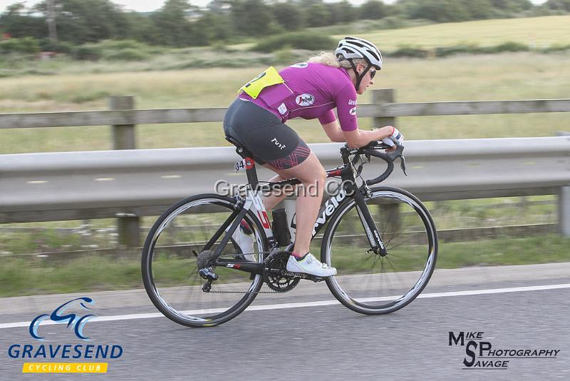 20190702-0009.jpg - Medway Tri Rider Belinda Harrison at GCC Evening 10 Time Trial 02-July-2019.  Course Q10/24 Isle of Grain, Kent.