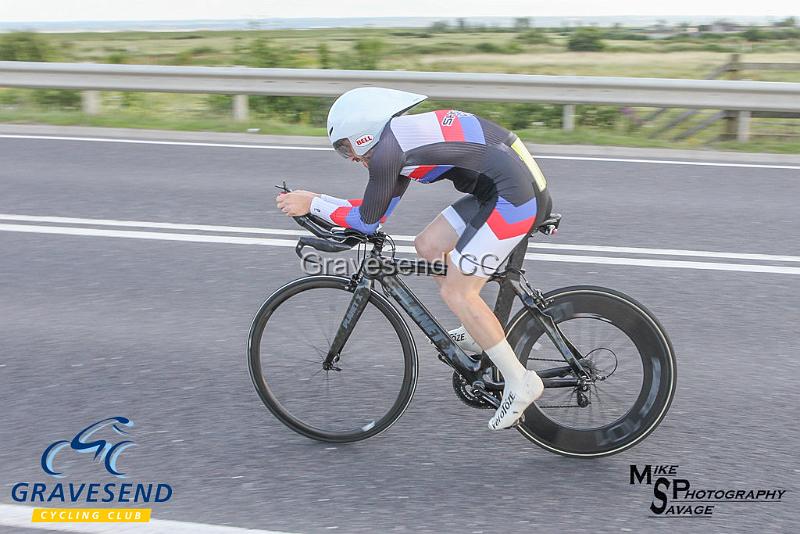 20190702-0197.jpg - Sheppey Velo Rider Alex Woolley at GCC Evening 10 Time Trial 02-July-2019.  Course Q10/24 Isle of Grain, Kent.