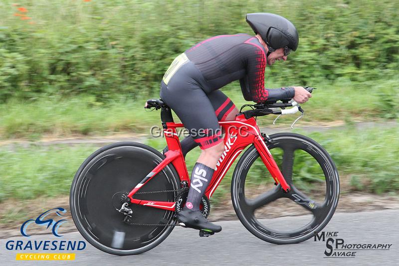 20190707-0620.jpg - Rider Antony Bee from Wigmore CC at  Ramsay Cup 25 Time Trial 07-July-2019, Course QS/20, Challock, Kent