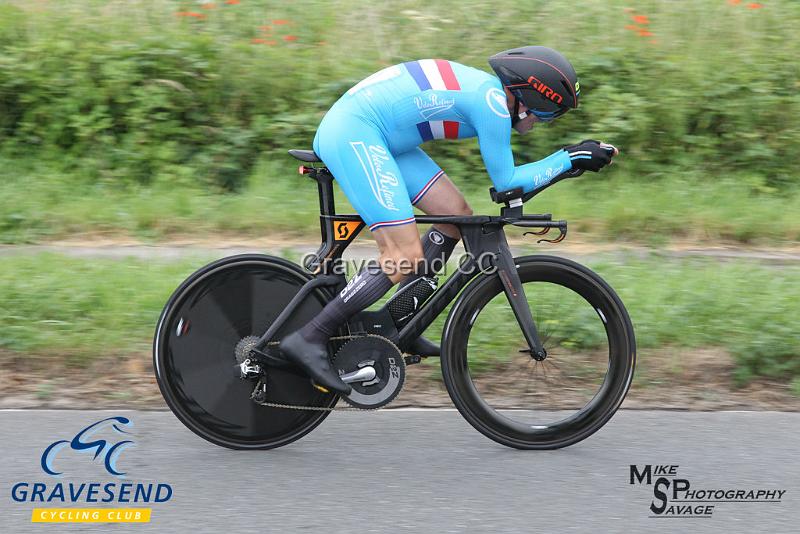 20190707-0739.jpg - Rider Andrew Meilak from VeloRefined.com Aerosmiths at  Ramsay Cup 25 Time Trial 07-July-2019, Course QS/20, Challock, Kent