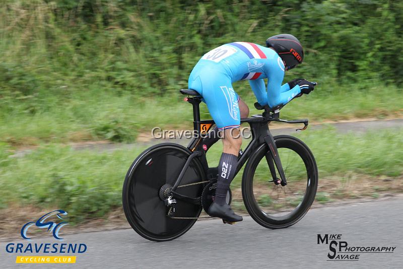 20190707-0743.jpg - Rider Andrew Meilak from VeloRefined.com Aerosmiths at  Ramsay Cup 25 Time Trial 07-July-2019, Course QS/20, Challock, Kent