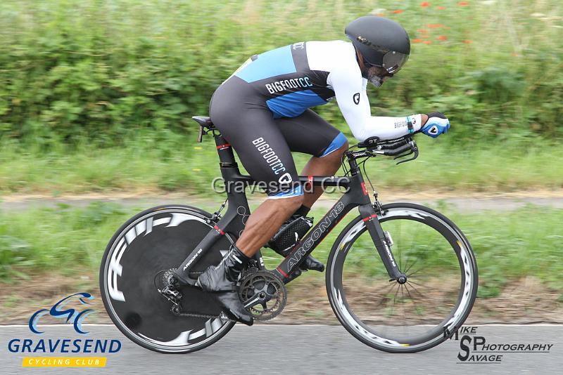 20190707-0811.jpg - Rider Mark Thomas from Bigfoot CC at  Ramsay Cup 25 Time Trial 07-July-2019, Course QS/20, Challock, Kent