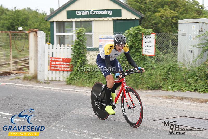 20190709-0001.jpg - GCC Rider Mike Coulter at GCC Evening 10 Time Trial 09-July-2019.  Course Q10/24 Isle of Grain, Kent.