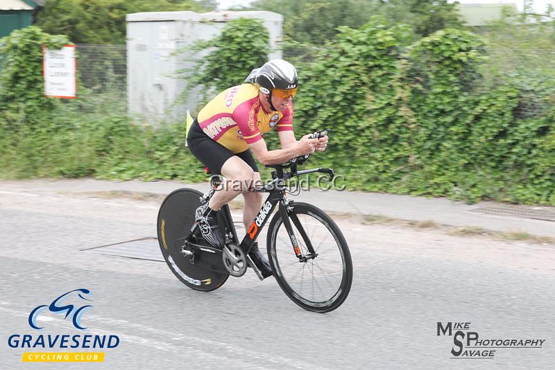 20190709-0011.jpg - Catford CC Rider A Beswetherick at GCC Evening 10 Time Trial 09-July-2019.  Course Q10/24 Isle of Grain, Kent.