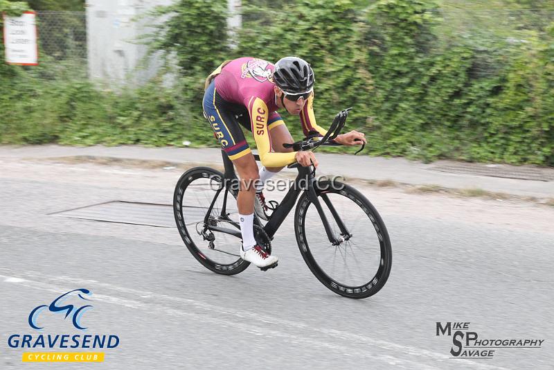 20190709-0199.jpg - SURC Rider Henry Salmon at GCC Evening 10 Time Trial 09-July-2019.  Course Q10/24 Isle of Grain, Kent.