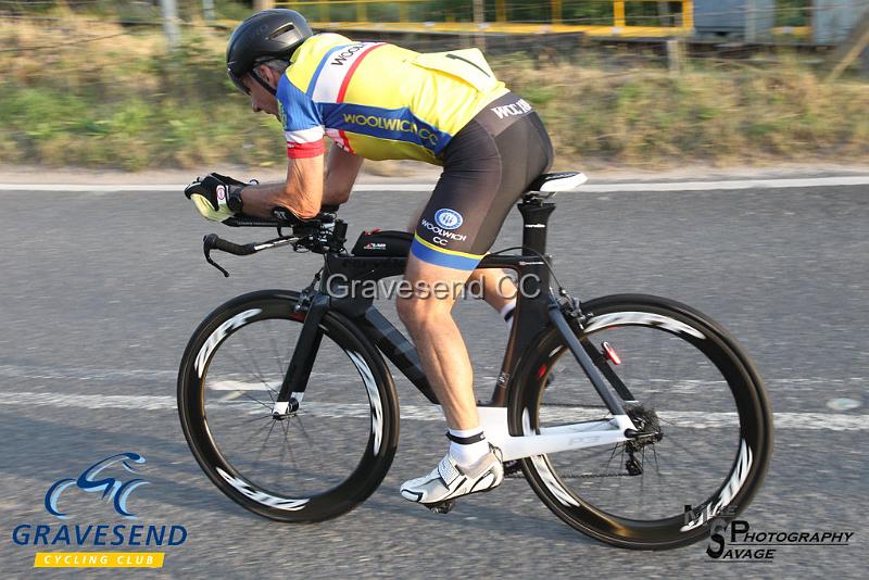 20190806-0197.jpg - Woolwich CC Rider David Farrell at GCC Evening 10 Time Trial 06-August-2019.  Course Q10/24 Isle of Grain, Kent.