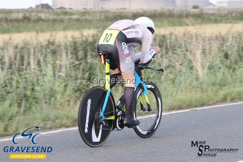 20190820-0388.jpg - Abellio SFA RT Rider Mark Baker at GCC Evening 10 Time Trial 20-August-2019.  Course Q10/24 Isle of Grain, Kent.